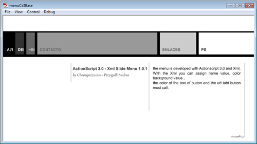 Thumbnail of the Actionscript3.0 - Xml Slide Menu 1.0.1